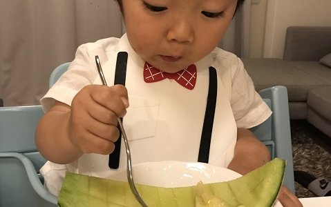 幼児食　フォークの使い方（１歳半/あおいママさん）成長ホルモン